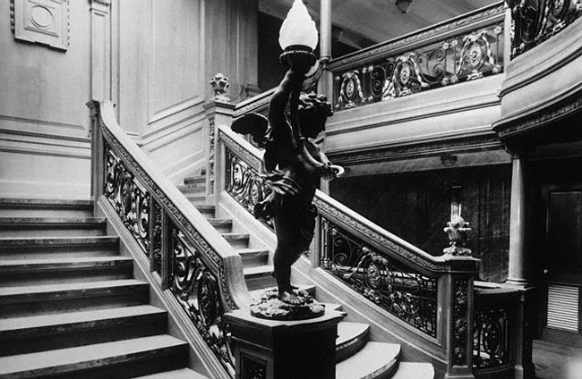 RMS Olympic aft grand staircase