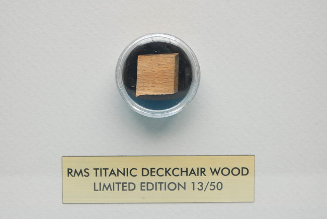 Fragment van een dekstoel op de Titanic