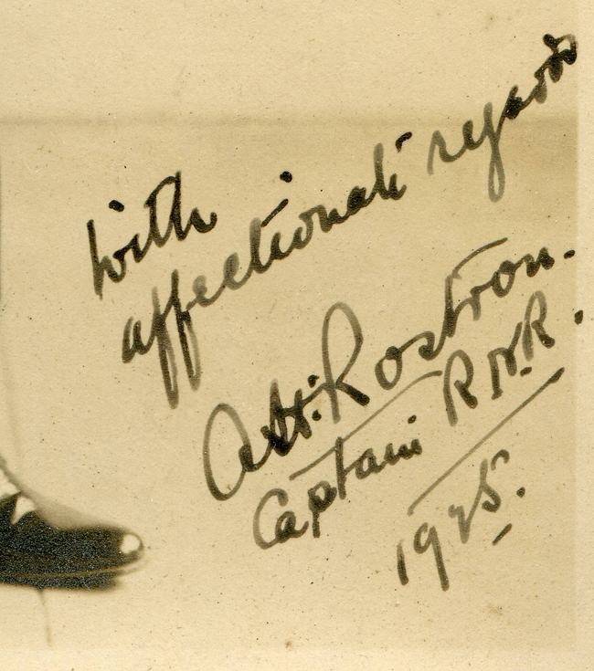 Autograph Arthur Rostron