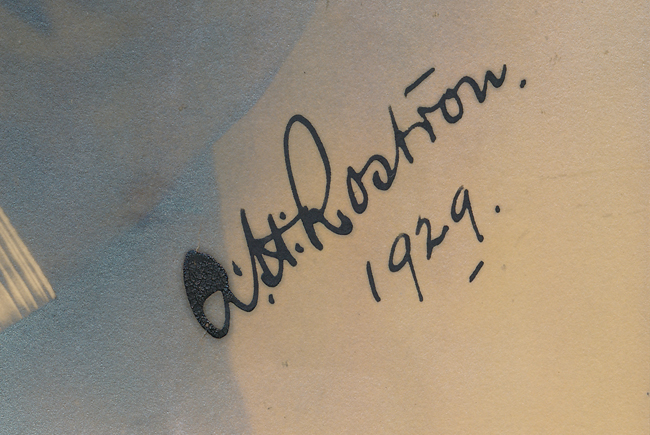 Handtekening Arthur Rostron